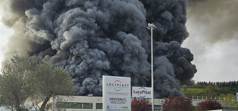 Relazione dati incendio presso la Lucyplast di Umbertide